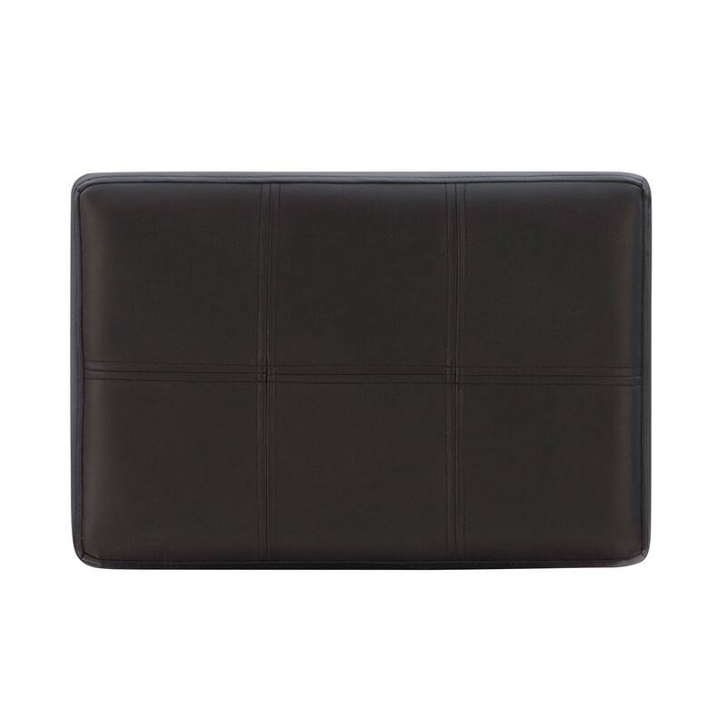Linon Willamette Black Faux Leather Backless Counter Stool