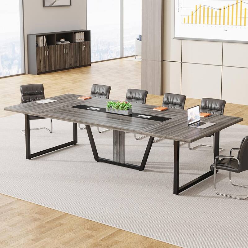 8FT Conference Table, Large Meeting Table for 10 People