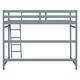 preview thumbnail 11 of 9, Grey Twin Pine High Loft Bed with Inclined Ladder