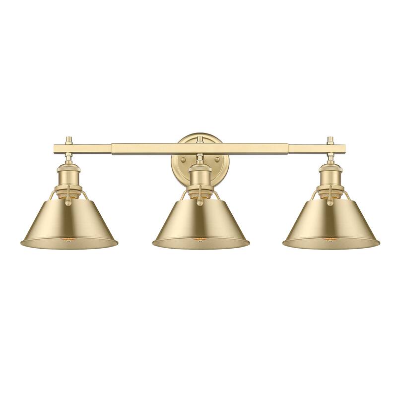 Orwell 3-Light Vanity Light in Brushed Champagne Bronze - Gold
