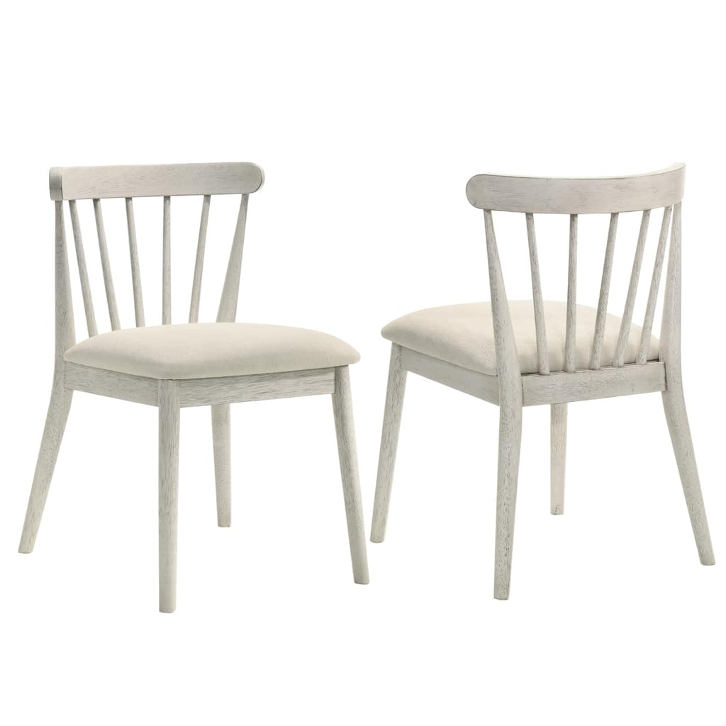Dining Chair Simple Office Chair Set of 2 Coffee Chair Dressing Chair White Kitchen Chair with Wood Legs