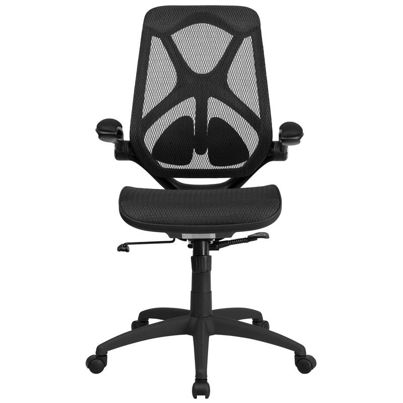 High Back Mesh Ergonomic Office Chair-Adjustable Lumbar, 2-Paddle Control