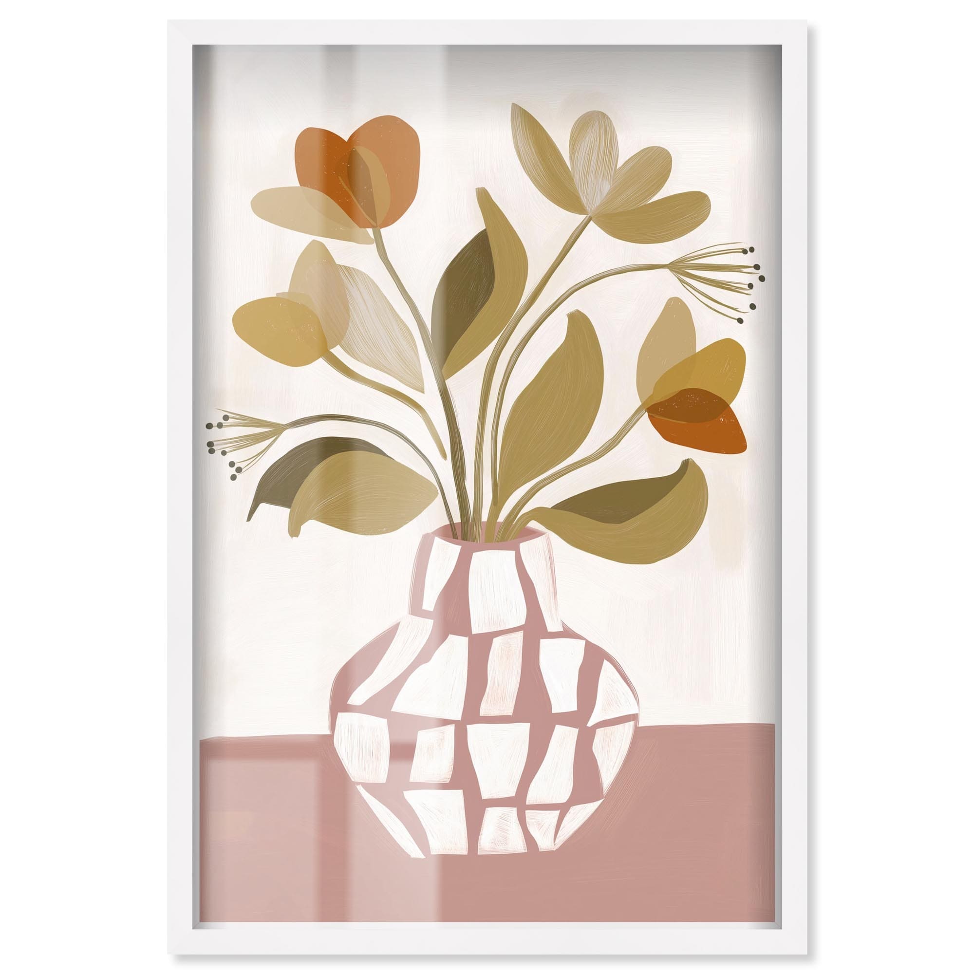 Faux Botanical III Flower Wall Decor Shadowbox Print by Art Remedy