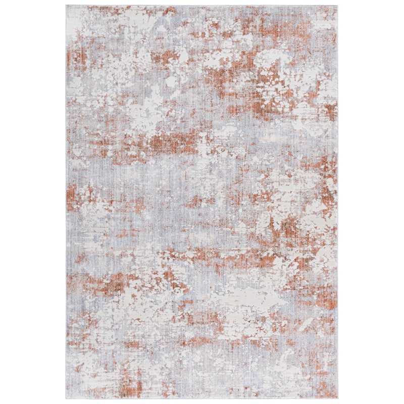 SAFAVIEH Scarlett Hemkea Transitional Rug - 4' x 6' - Light Grey/Ivory Rust