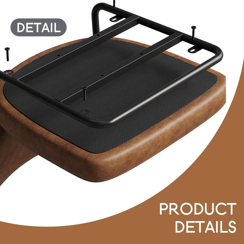 360 ° Rotating Bar Chair Bar Stool bar stools set of 2 piece set with leather cushions and iron brackets, home kitchens