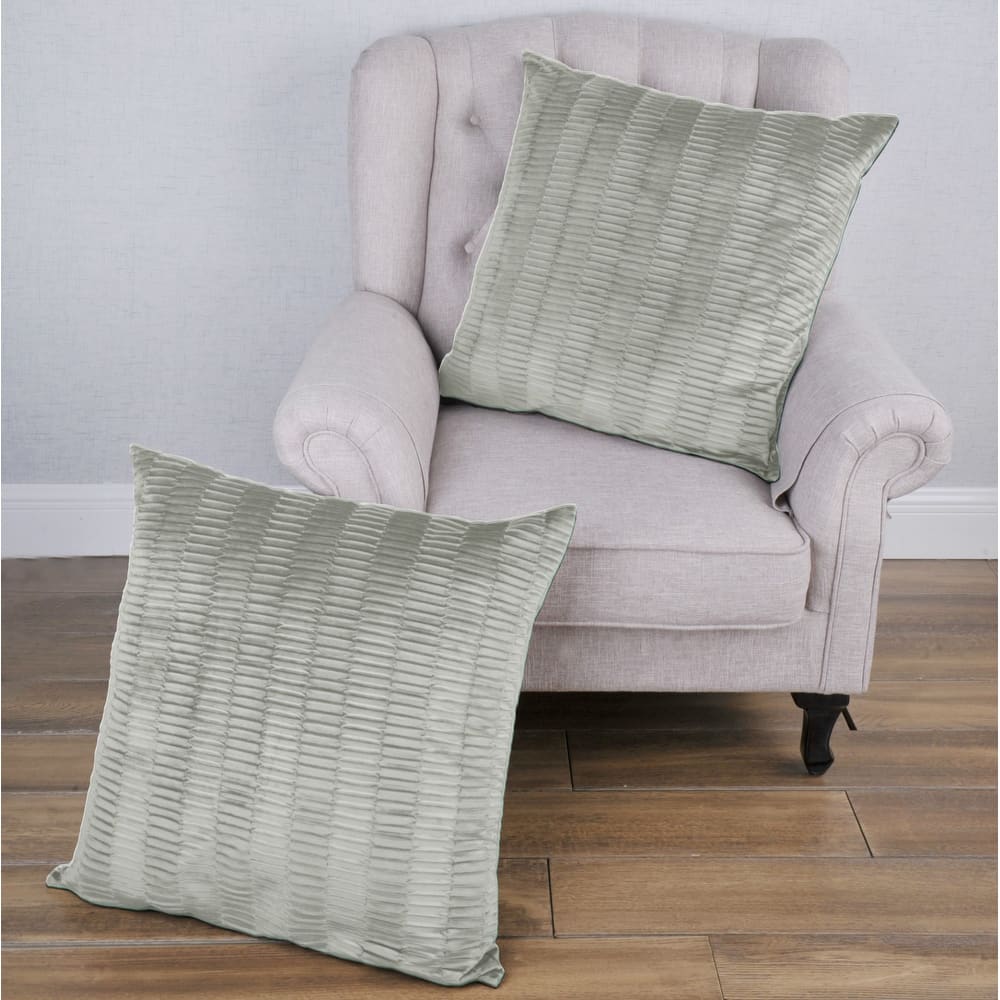 Agnew Pleated Velvet Decorative Throw Pillow Cover Set, NO INSERT