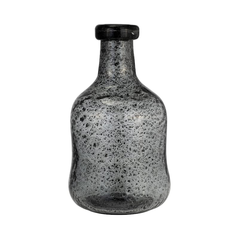 Sagebrook Home Artisan Modern Gray Glass Vase