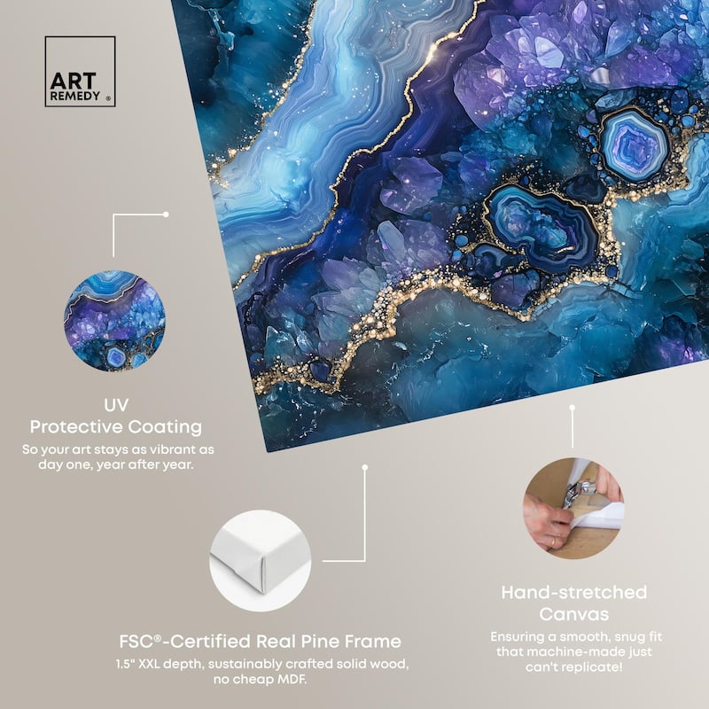 Galactic Geode II Canvas by Art Remedy, Gallery Wrapped