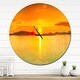 preview thumbnail 7 of 7, Designart 'Sunset Panorama' Oversized Coastal Wall CLock 29 in. wide x 29 in. high