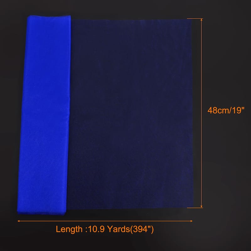 19" by 10.9 Yard Tulle Fabric Backdrop Curtains for Decor Wedding - Sapphire