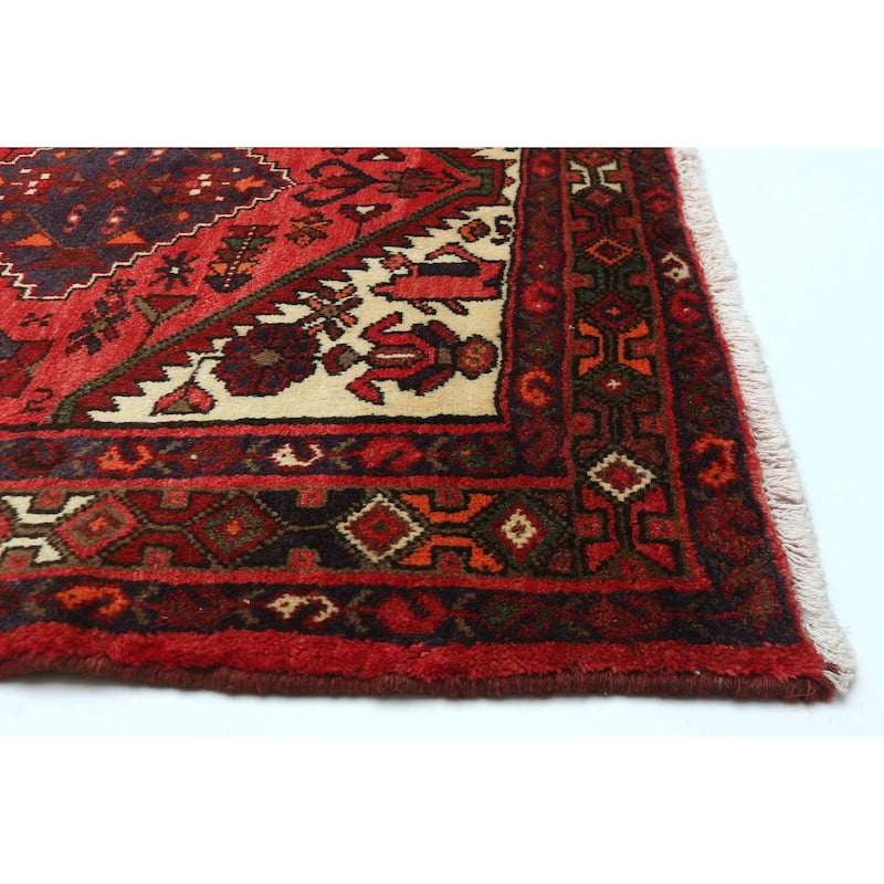 ECARPETGALLERY Hand-knotted Andelz Red Wool Rug - 3'7 x 5'0