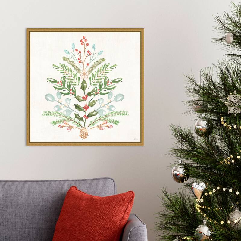 Elegant Holiday V by Veronique Charron Framed Canvas Wall Art Print