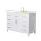 Option White / Giotto Quartz Top / Brushed Gold Hardware