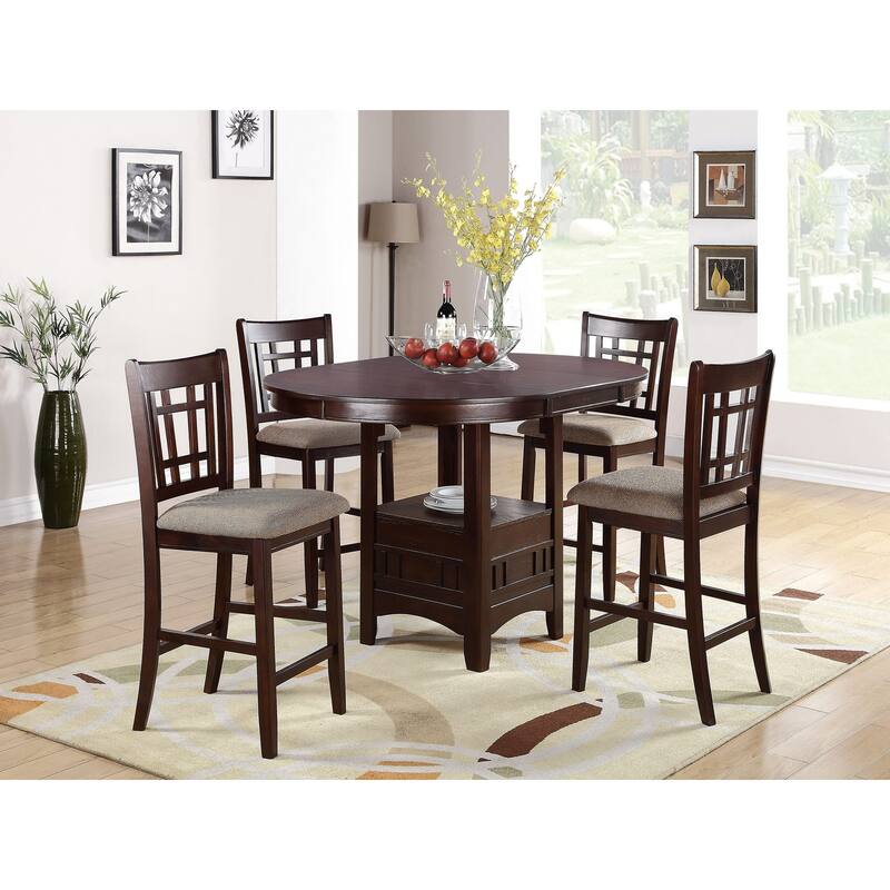 Modern Set of 2 Counter Height Dining Chairs with Padded Seat, Nailhead Trim, Solid Wood Frame for Dining Room and Bar