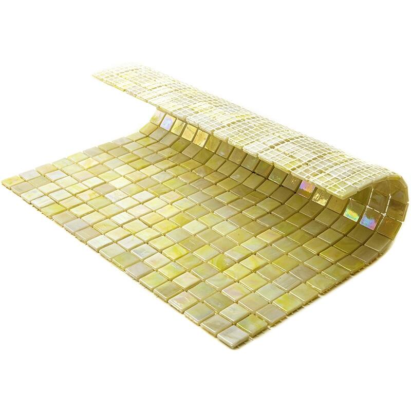 Apollo tile 12" x 12" Skosh Glossy Sentimental Beige Glass Tile (18.69 sq ft/case) - 20 Pack