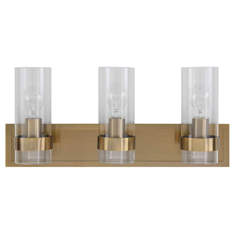 Uttermost Cardiff Antique Brass 3 Light Vanity - 10.13"H x 23"W x 5.75"D