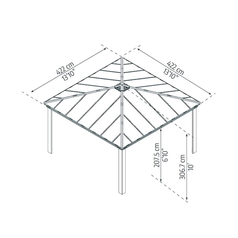 Canopia Colorado 14 ft. Gray/Gray Opaque Outdoor Carport