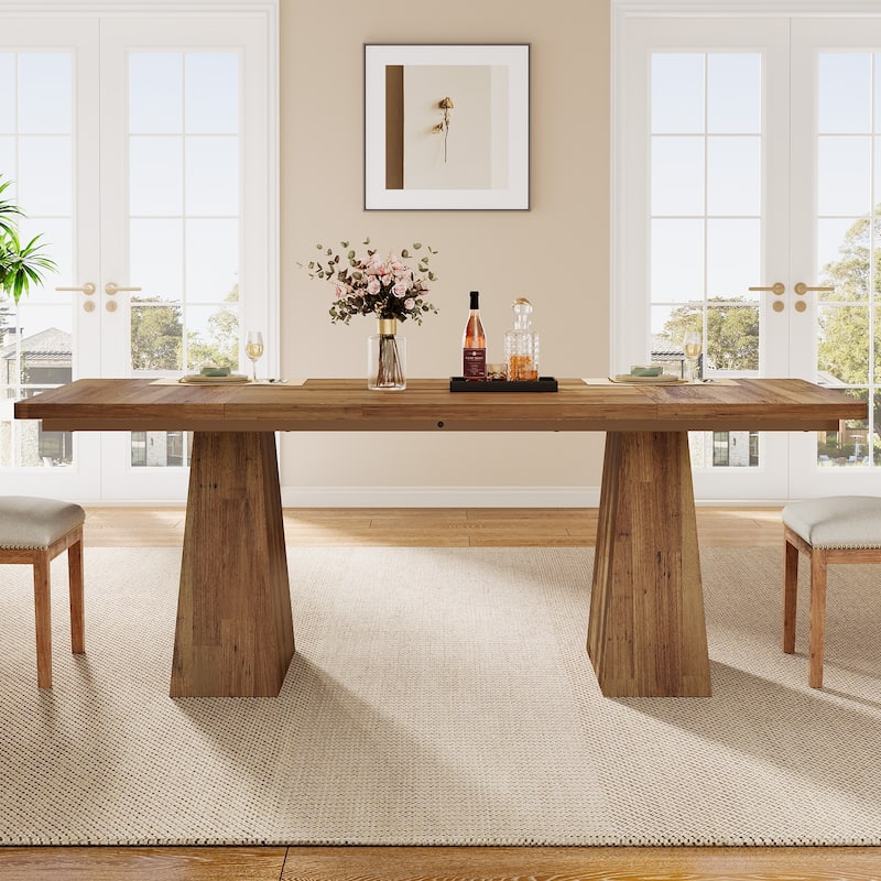 63 Inches Farmhouse Kitchen Dining Table for 4-6