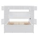 preview thumbnail 12 of 11, White Queen Platform Bed wAll-in-One Cabinet, Power Outlet, Drawers
