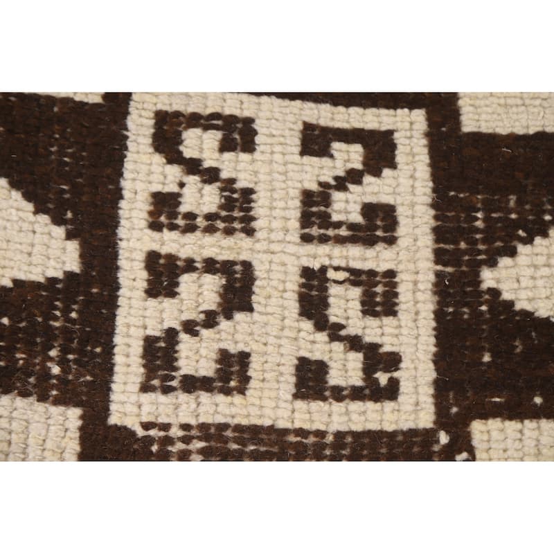 Turkish Anatolian Runner Rug Hand-knotted Natural Dye Wool Carpet - 2'10"x 15'1"