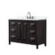 Option Dark Espresso, Black Trim, White Quartz Top