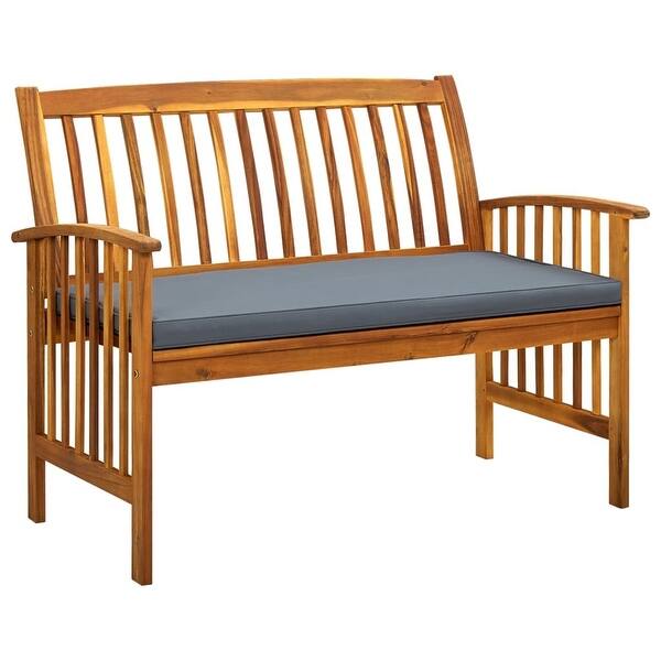 slide 2 of 11, 46.9" Outdoor Backyard Bench, Porch Bench, Rustic Charm Bench, with Warm Color and Easy to Clean, Comfort Bench Brown