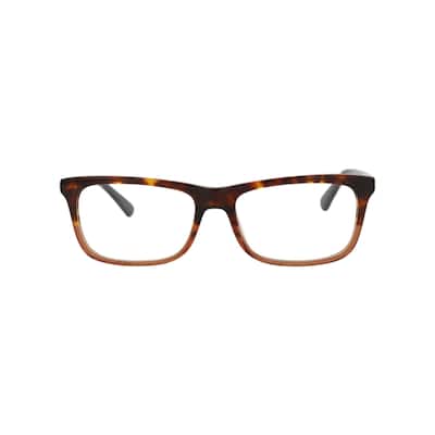 McQ Alexander McQueen Square-Frame Acetate Optical Frames, Transparent Lens, Shiny Havana/Transparent Brown Frame