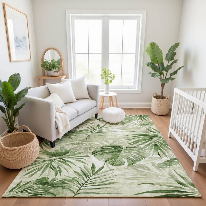 Premium Washable Super Soft Tropical Floral Mayfield Rug