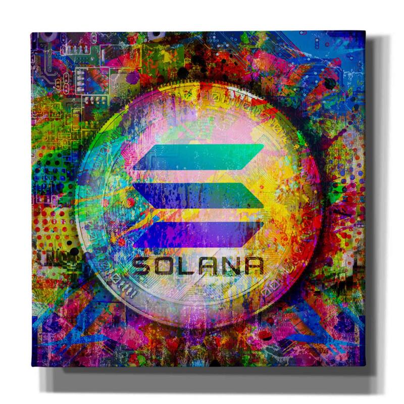 Epic Graffiti 'SOL Solana Crypto,' Canvas Wall Art - 26x26