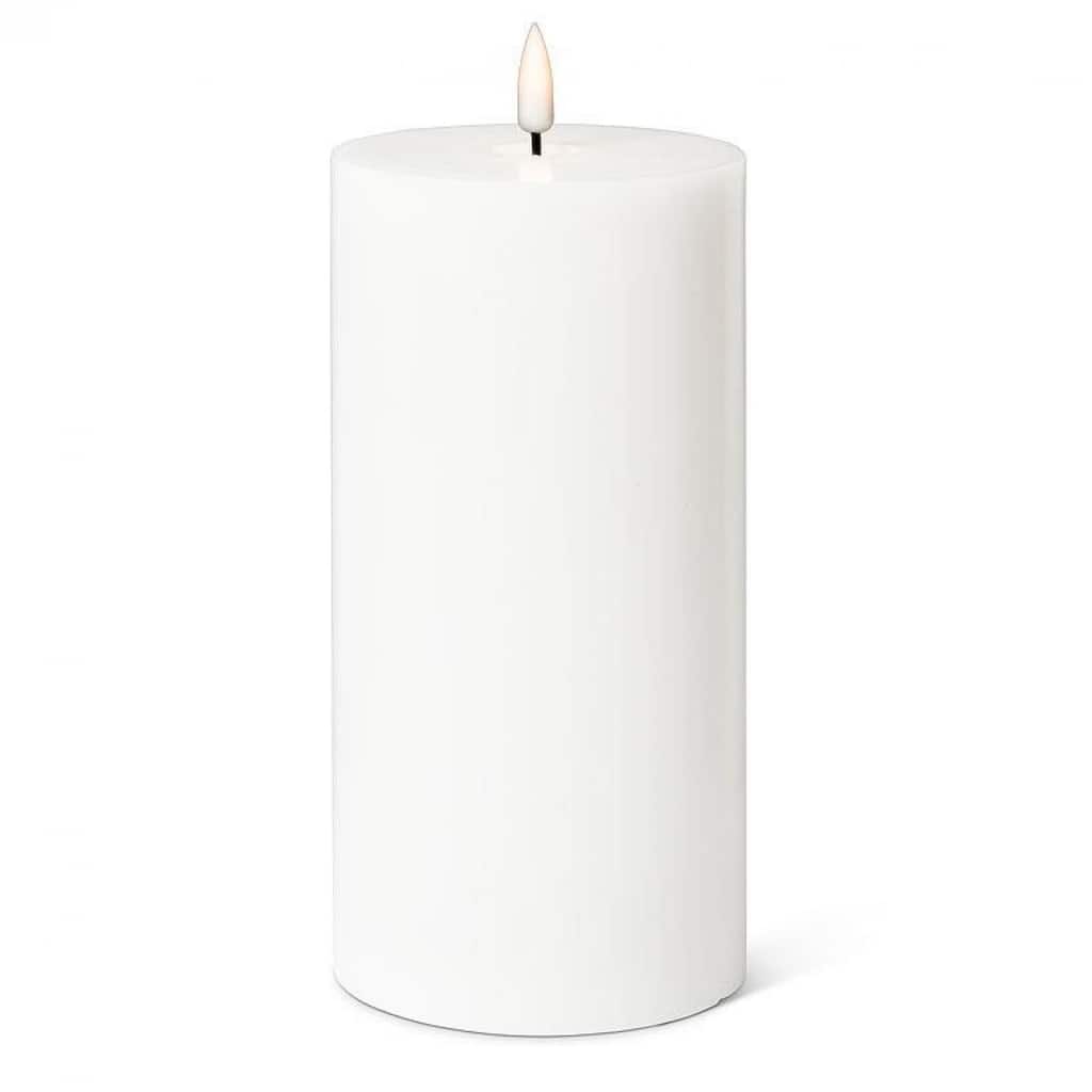 Led White Flameless Pillar Candle