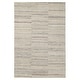 preview thumbnail 1 of 3, Terra by Obeetee Dusk Static Stripe Ivory Rug Lavender/Ivory - 2' x 3'