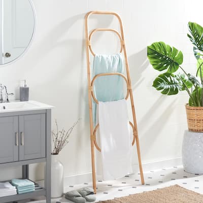 SAFAVIEH Home Collection Keita 3 Tier Towel Hanger - 26" W x 1" D x 67" H