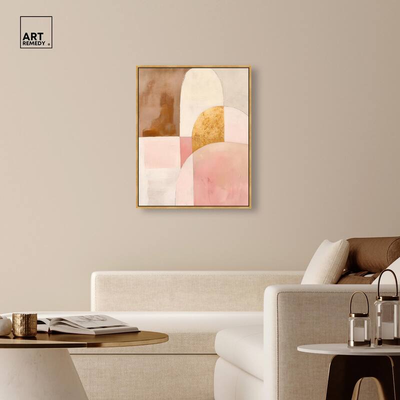 Rose Quartz and Sand I Canvas by Art Remedy