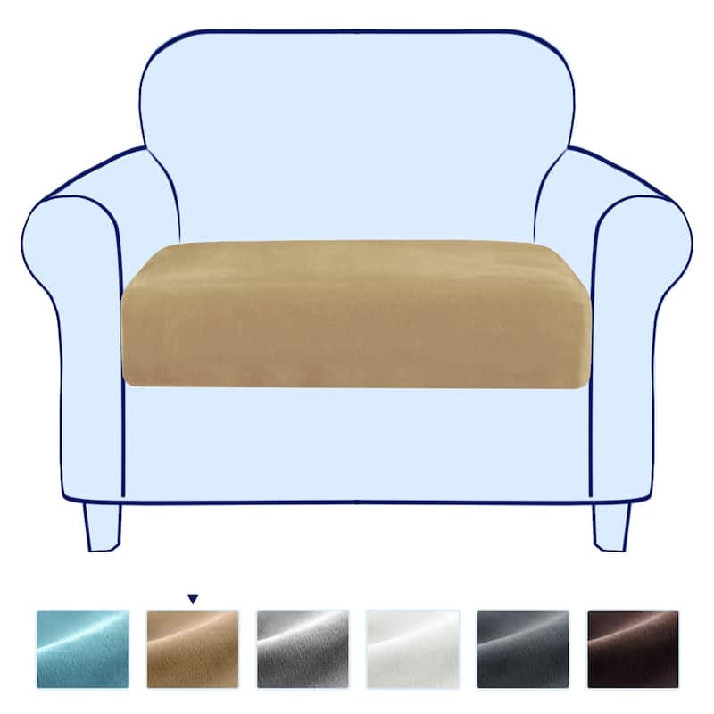 Subrtex Armchair Cushion Covers Velvet Stretch Furniture Protector