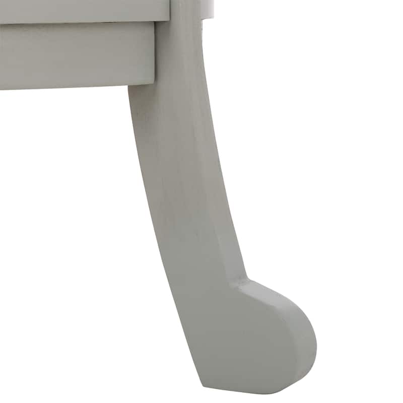 SAFAVIEH Carlotta Grey Pedestal Side Table - 18.1" x 18.1" x 26" - 18"W x 18"D x 26"H