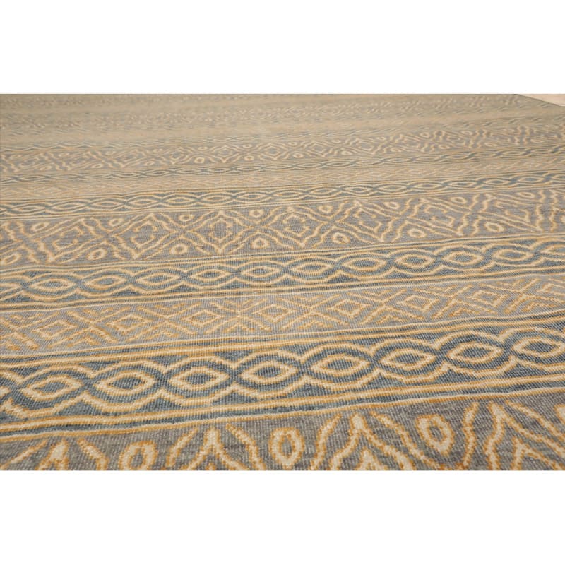 Beige Tibetan Wool Oriental Rug Contemporary Hand Knotted 250 KPSI - 8' x 10'
