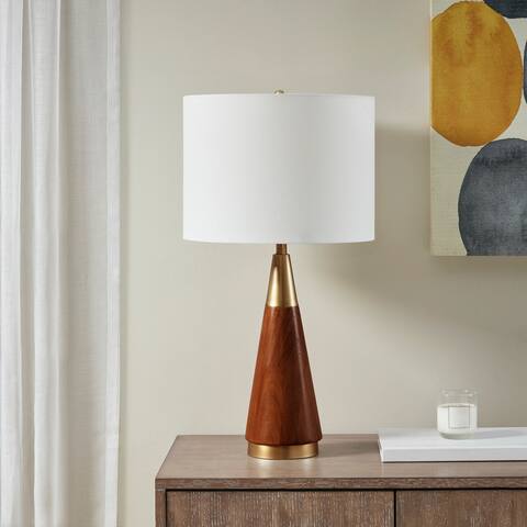 Carson Carrington Chrislie Gold/ Brown Table Lamp