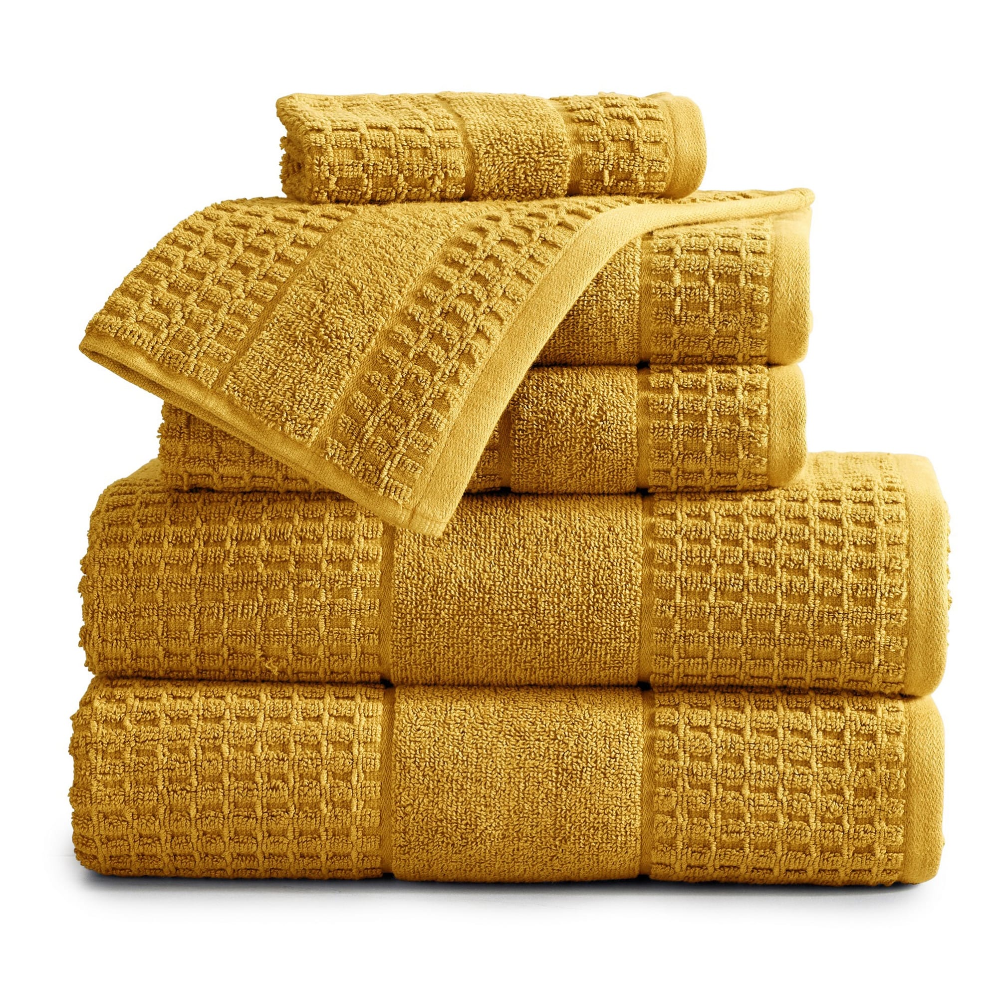 Market & Place Harper Cotton Waffle Weave 6-Piece Towel Set