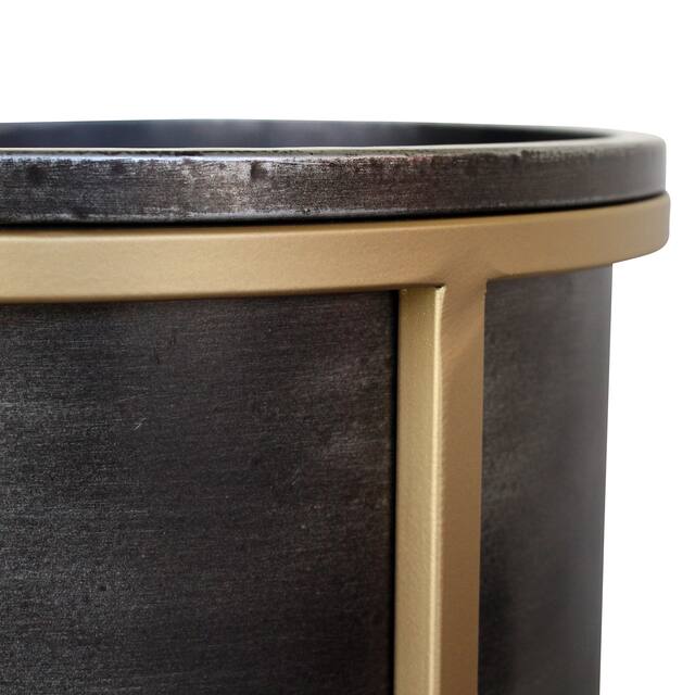 Rizzy Mid-century Pot Planters (Set of 2) - 23.5"H x 13"W x 13"D / 17.5"H x 11"W x 11"D