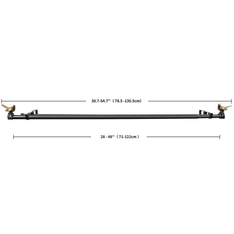 MERIVILLE 1-Inch Diameter Double Window Curtain Rod, Bird Finials