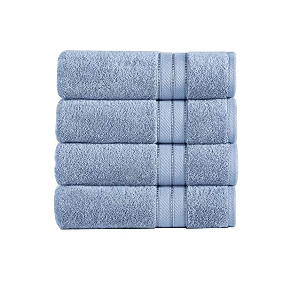 Bergamo 4 Piece Spun loft Fabric Towels with Striped Pattern The Urban Port, Blue. Opens flyout.