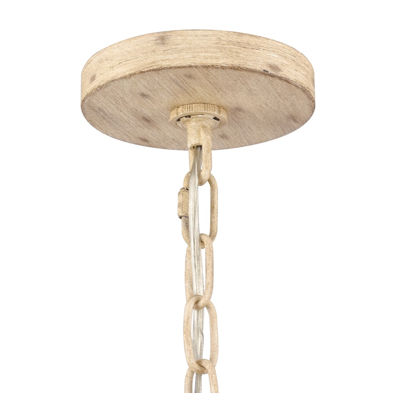 Elk Home Ellisville Antique Cream Finish 6 Light Chandelier