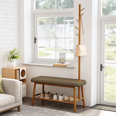 Entryway Bench - 13.3"D x 32.8"W x 64.5"H