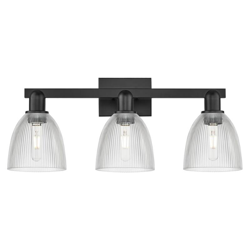 Innovations Lighting Endless Possibilities Arcadia - Castile - 3 Light 25" Bath Vanity Light - Clear/Matte Black