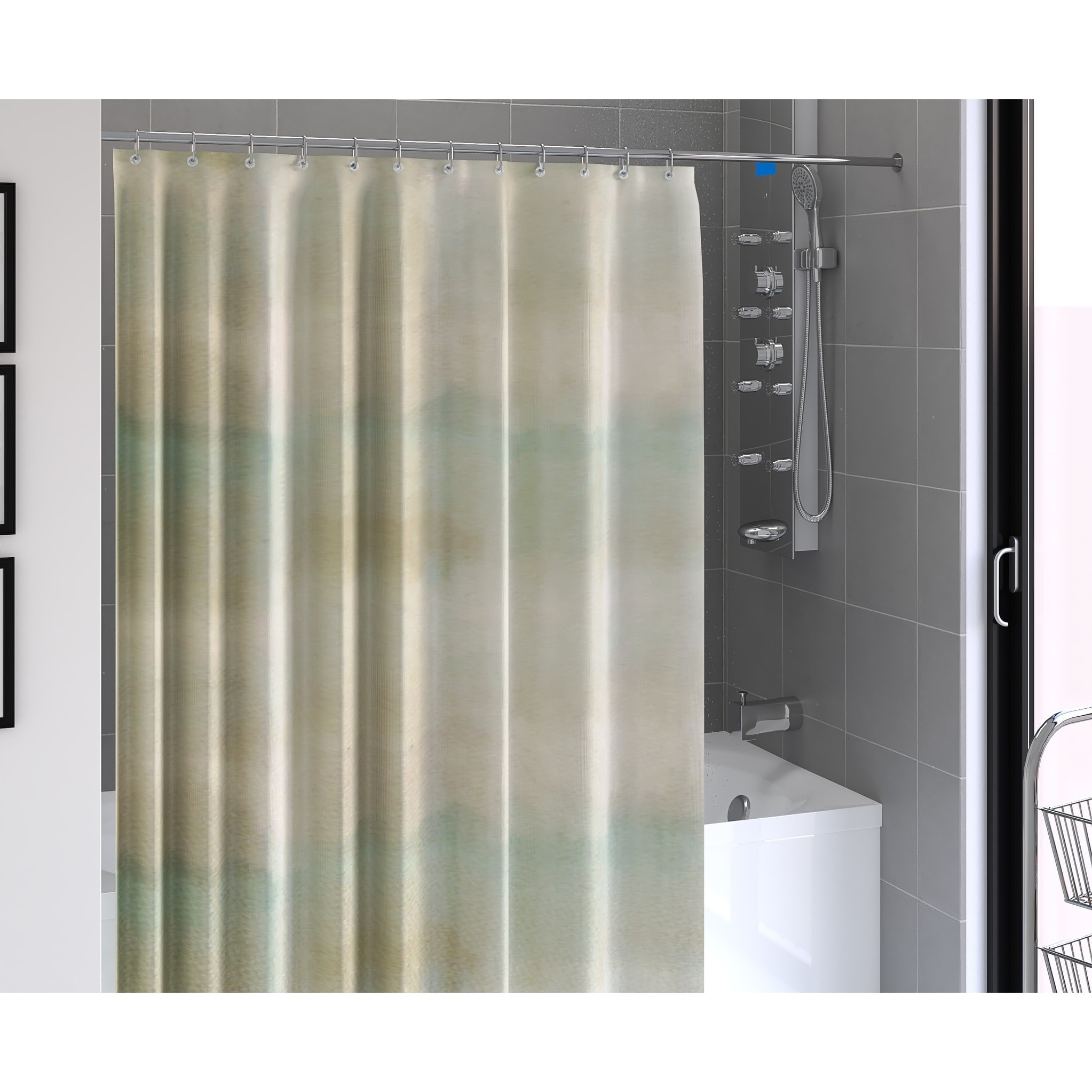 Ava Cotton Fabric Shower Curtain - 70" X 72"
