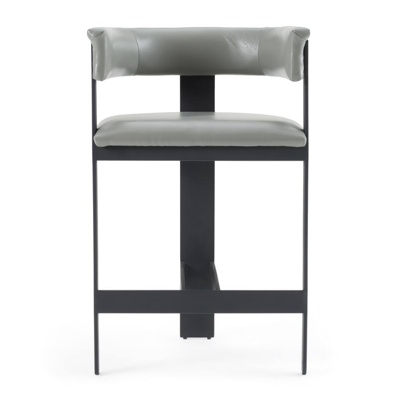 Modrest Boswell Modern Grey Faux Leather & Black Counter Chair