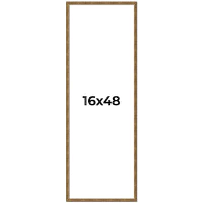 16x48 Frame Gold Solid Wood Picture Frame - Complete Modern Photo