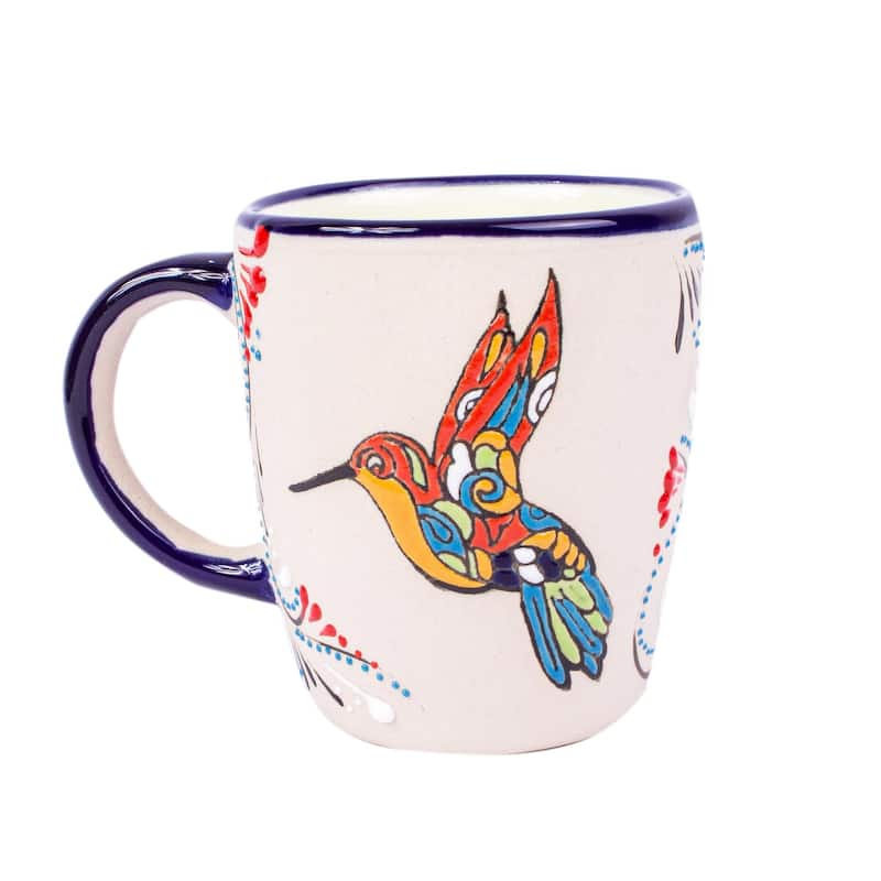 Novica Handmade Colibri Ceramic Cups And Saucers (Pair)
