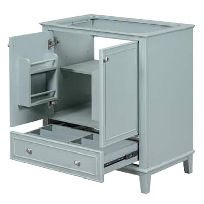 Solid Frame Bathroom Cabinet, 30" Bathroom Vanity without Sink