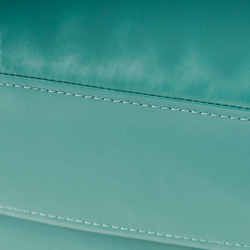 Roomfitters Modern Swivel Club Chair, Faux Leather Accent Armchair with Curved Back and Cushioned Seat for Living Spaces